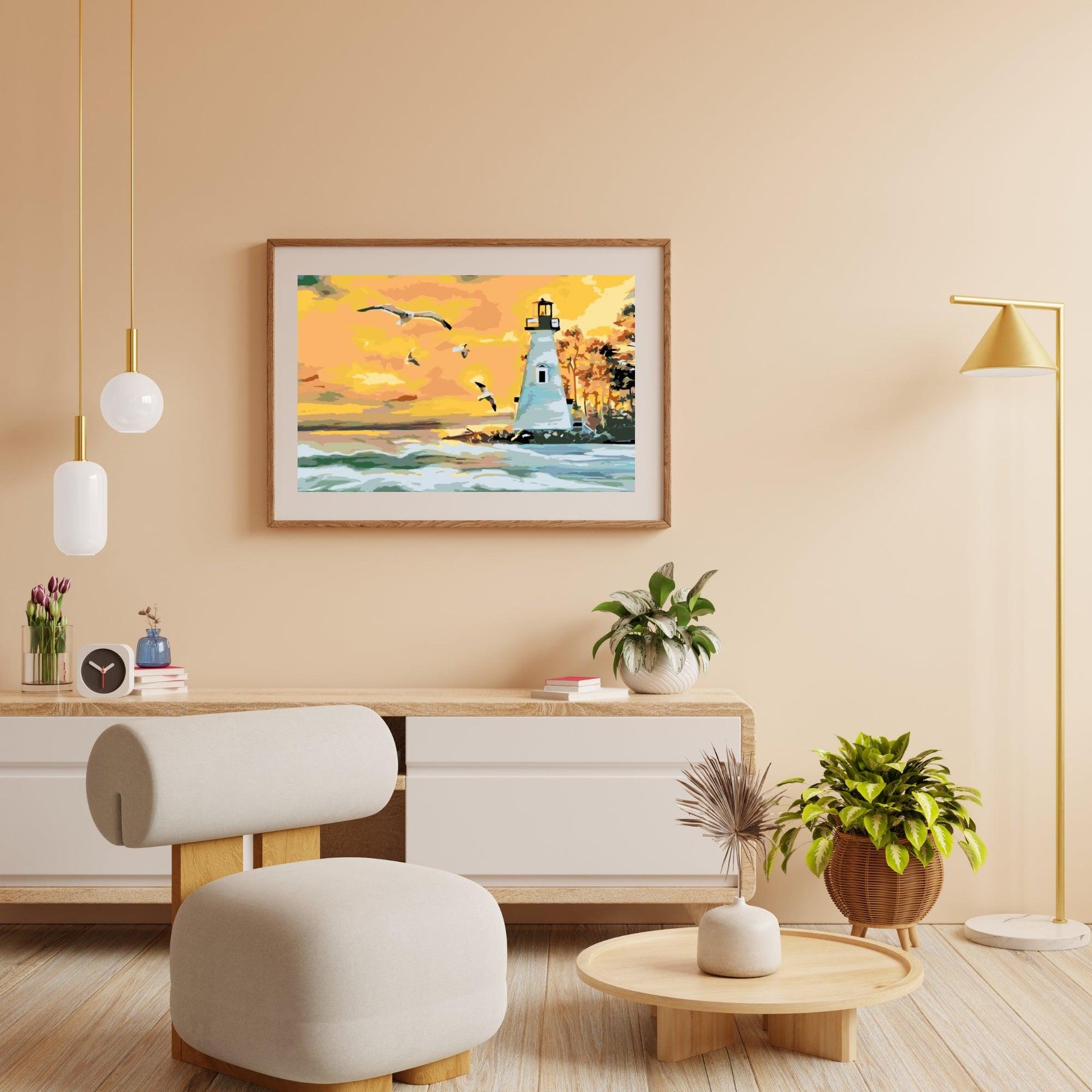 Diamond Painting - Leuchtturm und Möwen - SEOS Shop ®