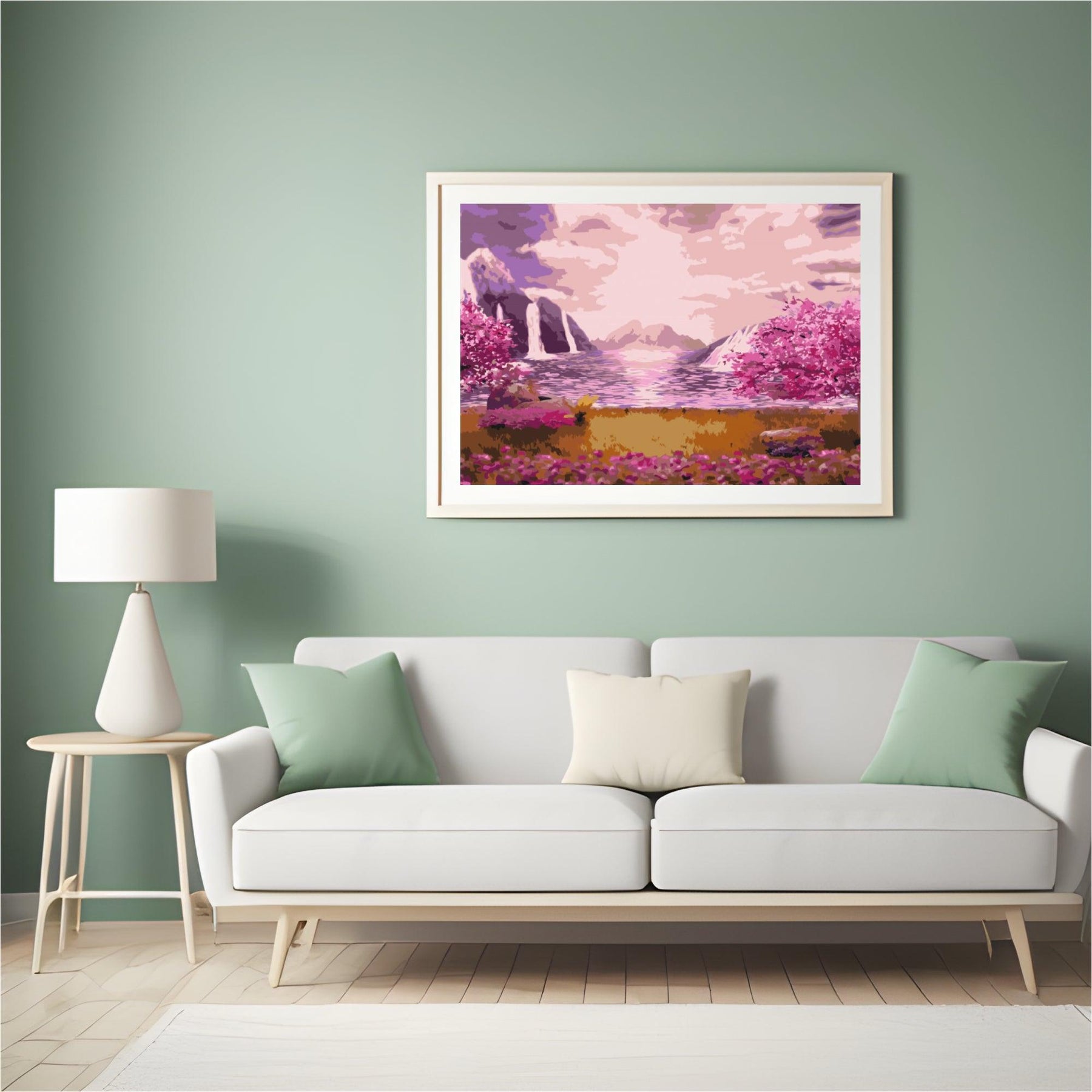 Diamond Painting - Wasserfall im Rosengarten - SEOS Shop ®