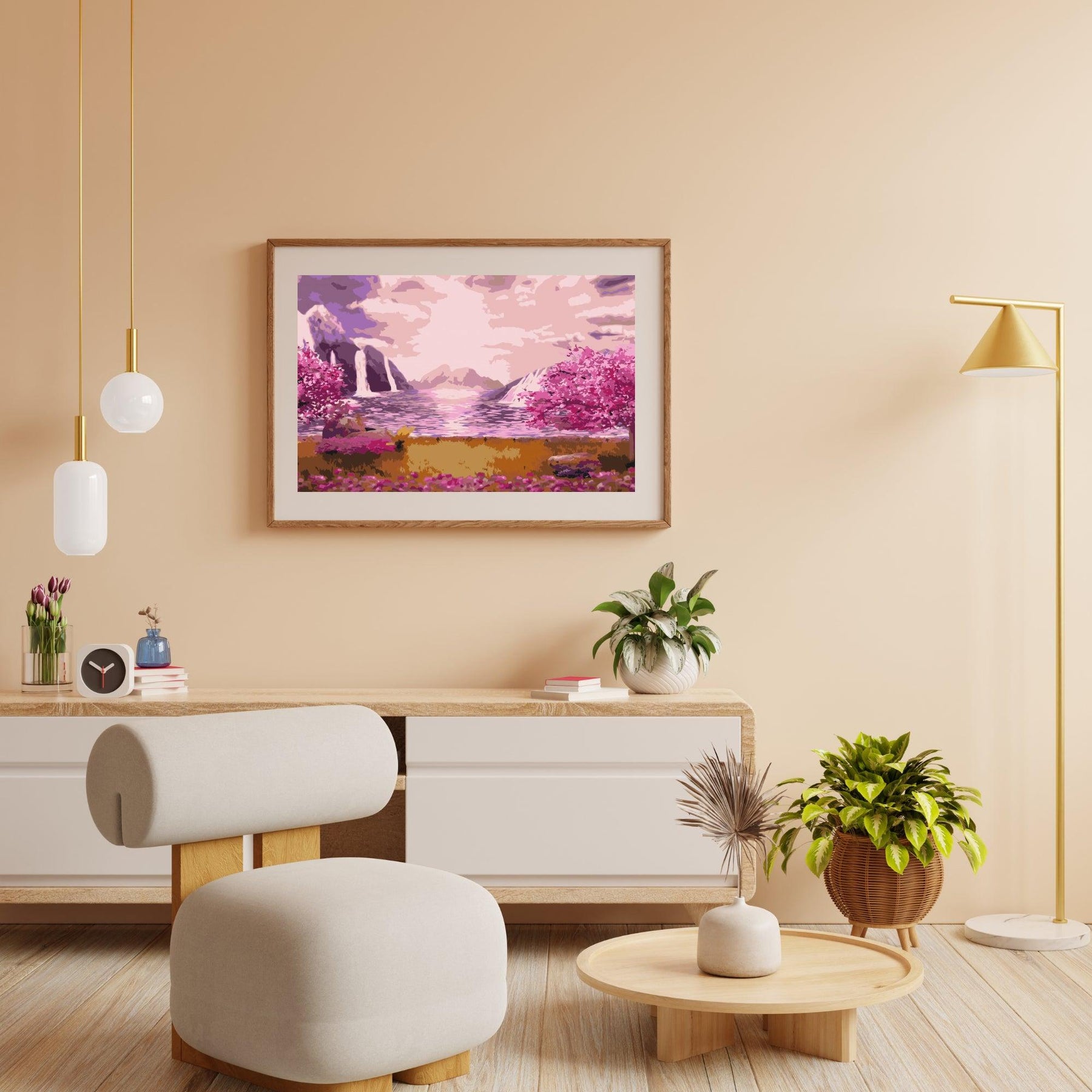 Diamond Painting - Wasserfall im Rosengarten - SEOS Shop ®