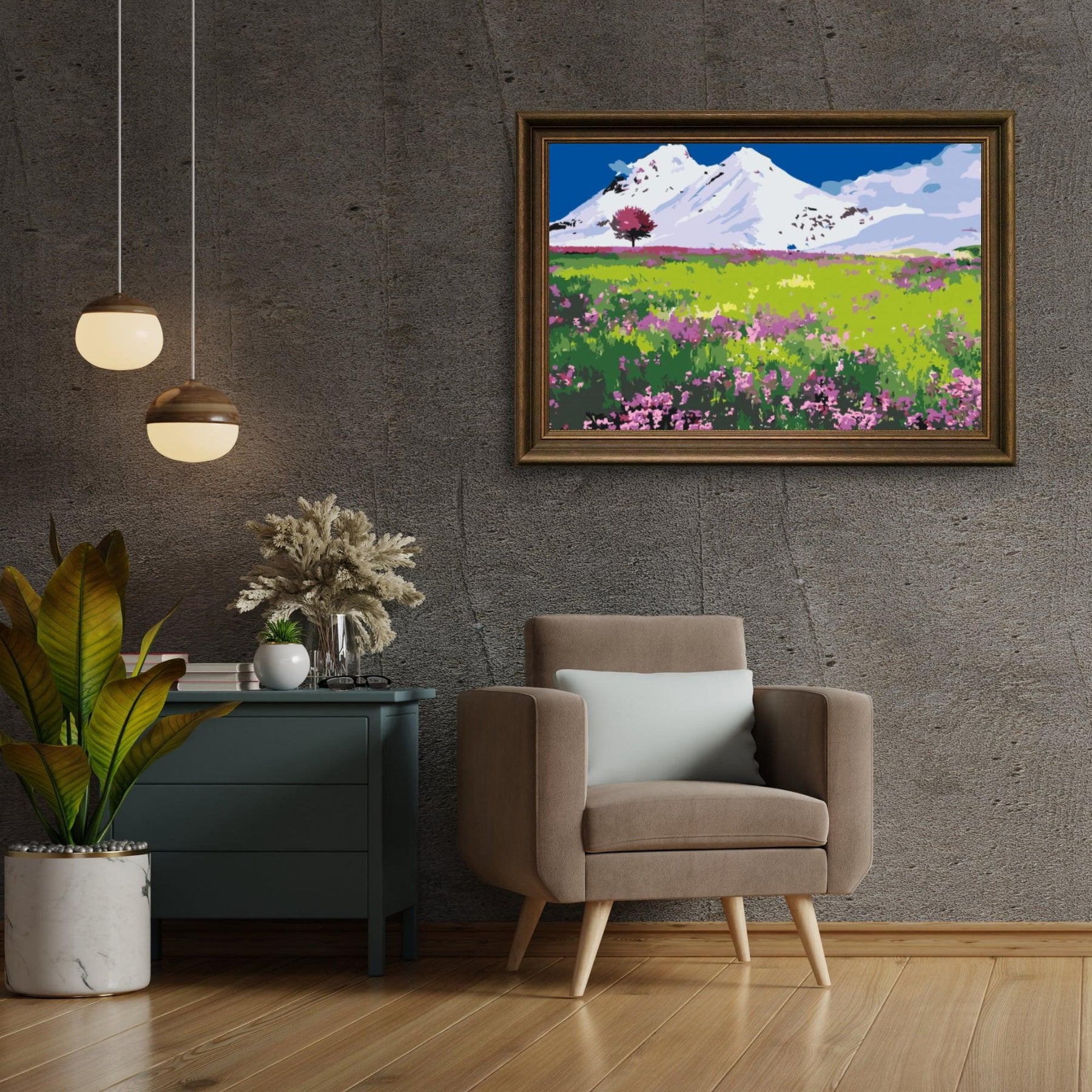Diamond Painting - Wiese inmitten der Berge - SEOS Shop ®
