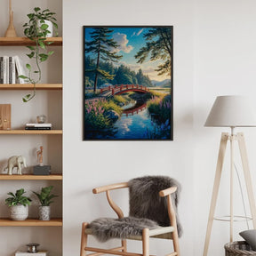 Diamond Painting - Über die rote Brücke gewunden