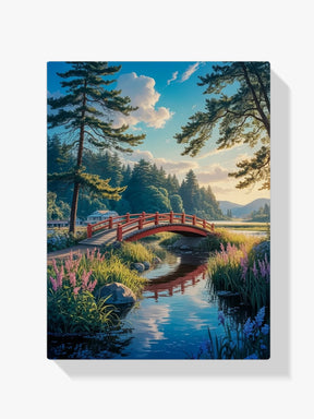 Diamond Painting - Über die rote Brücke gewunden