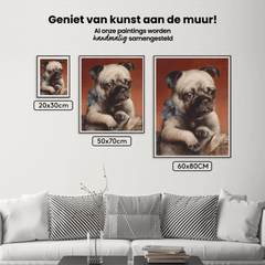 Diamantmalerei - Junger Mops