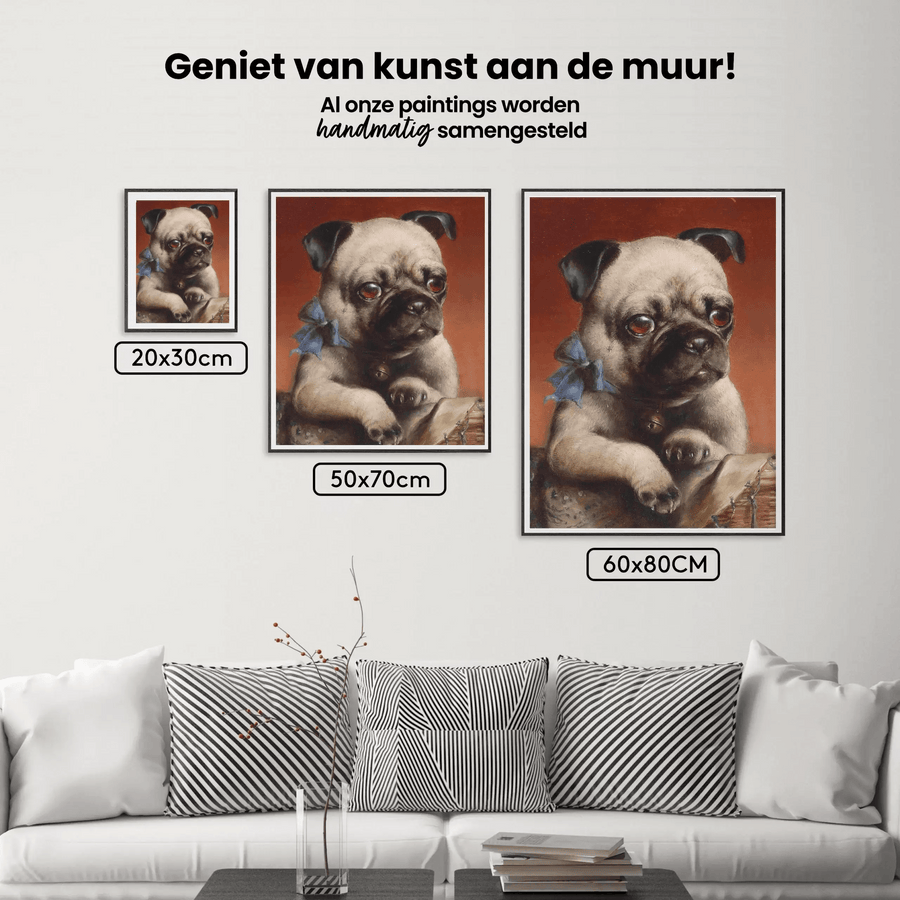 Diamantmalerei - Junger Mops