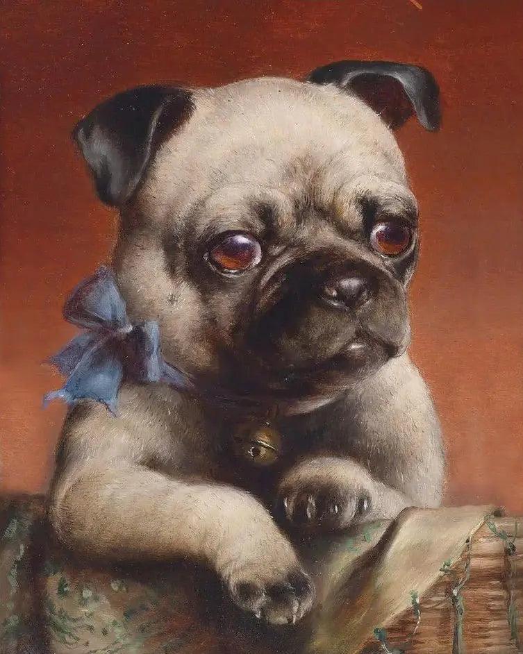 Diamantmalerei - Junger Mops