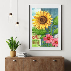 Diamantmalerei - Sonnenblumen-Heimherz - SEOS Shop ®