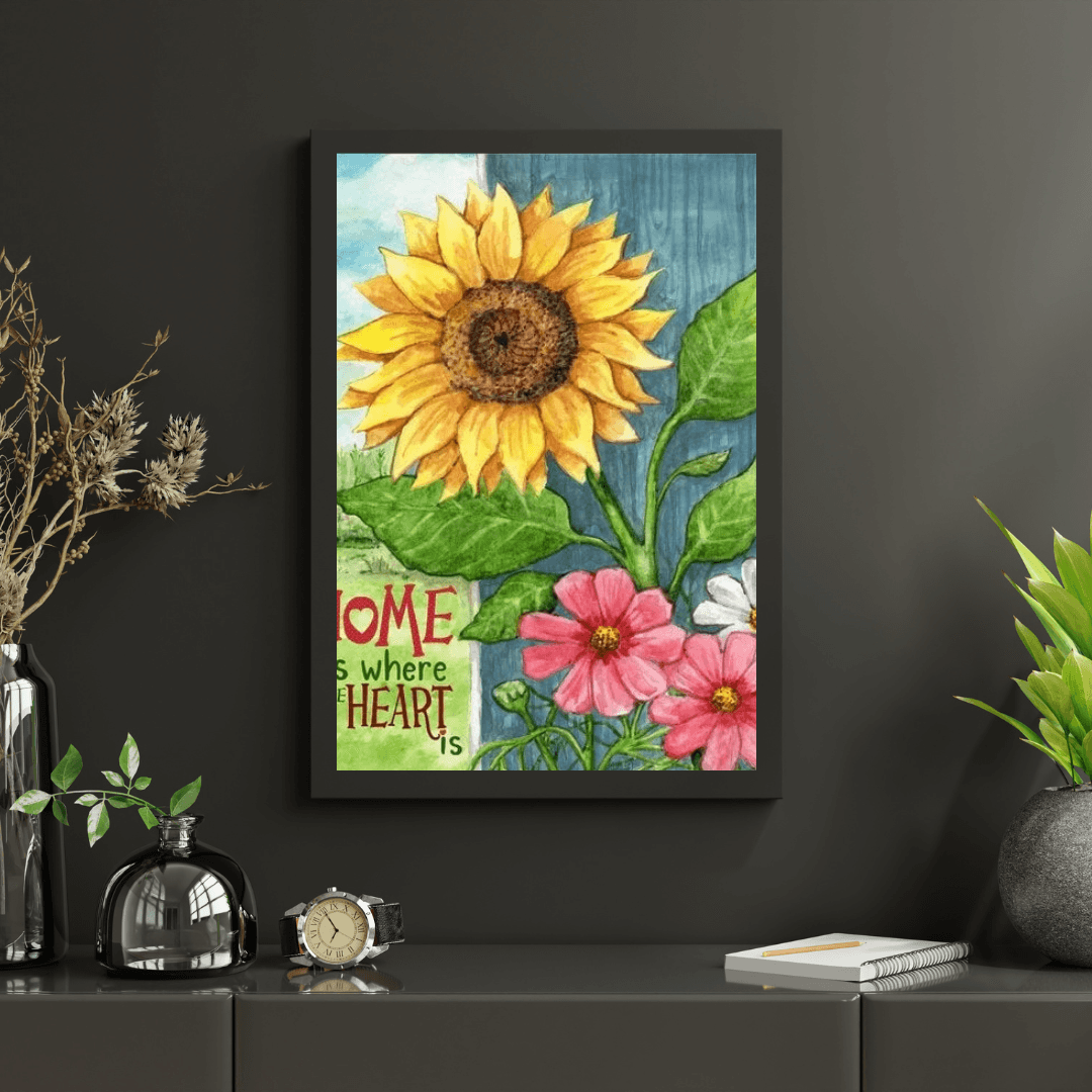 Diamantmalerei - Sonnenblumen-Heimherz - SEOS Shop ®