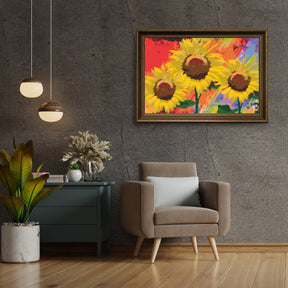 Diamantmalerei - Sonnenblumen im Studio - SEOS Shop ®