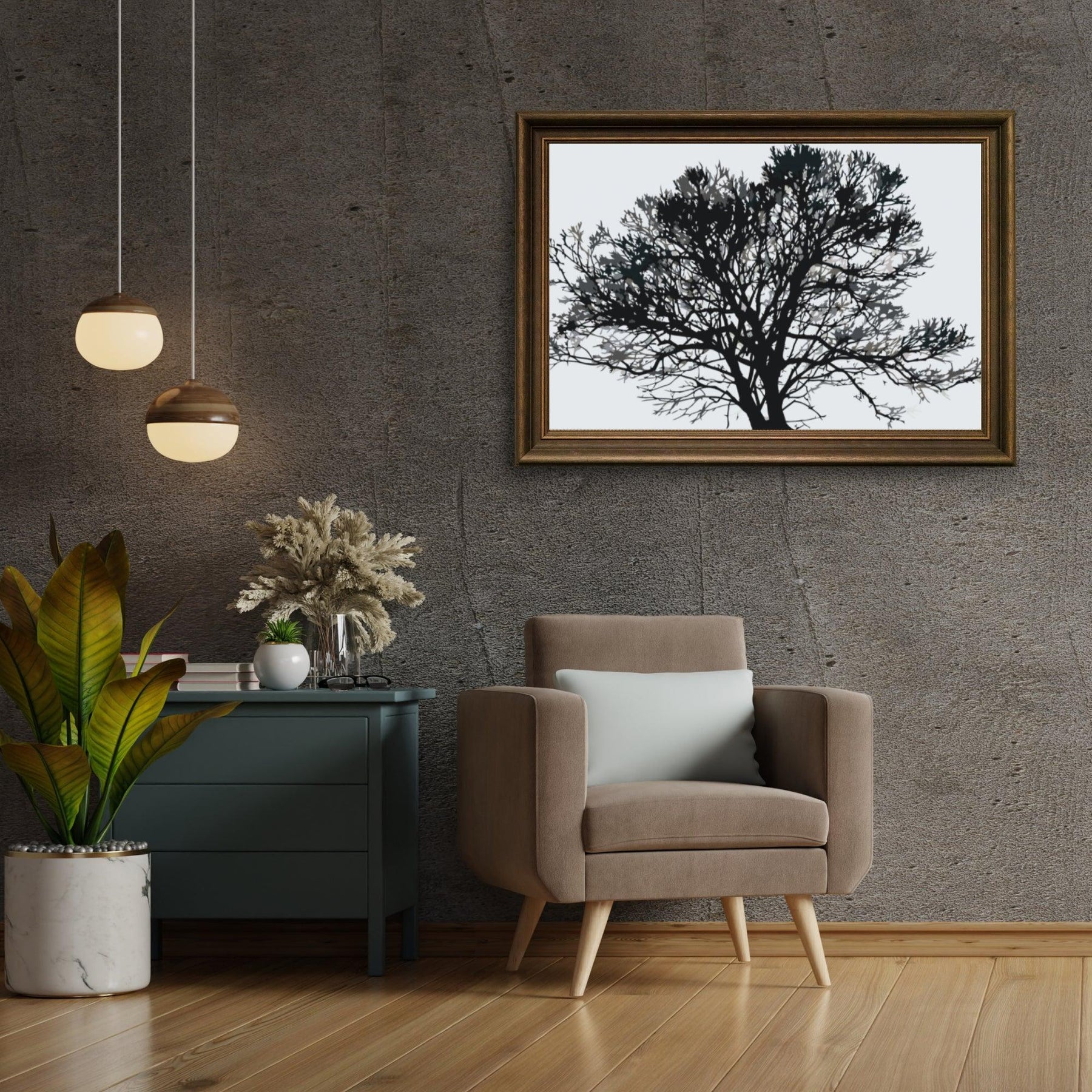 Diamantmalerei - Schwarz-Weiß-Baum - SEOS Shop ®