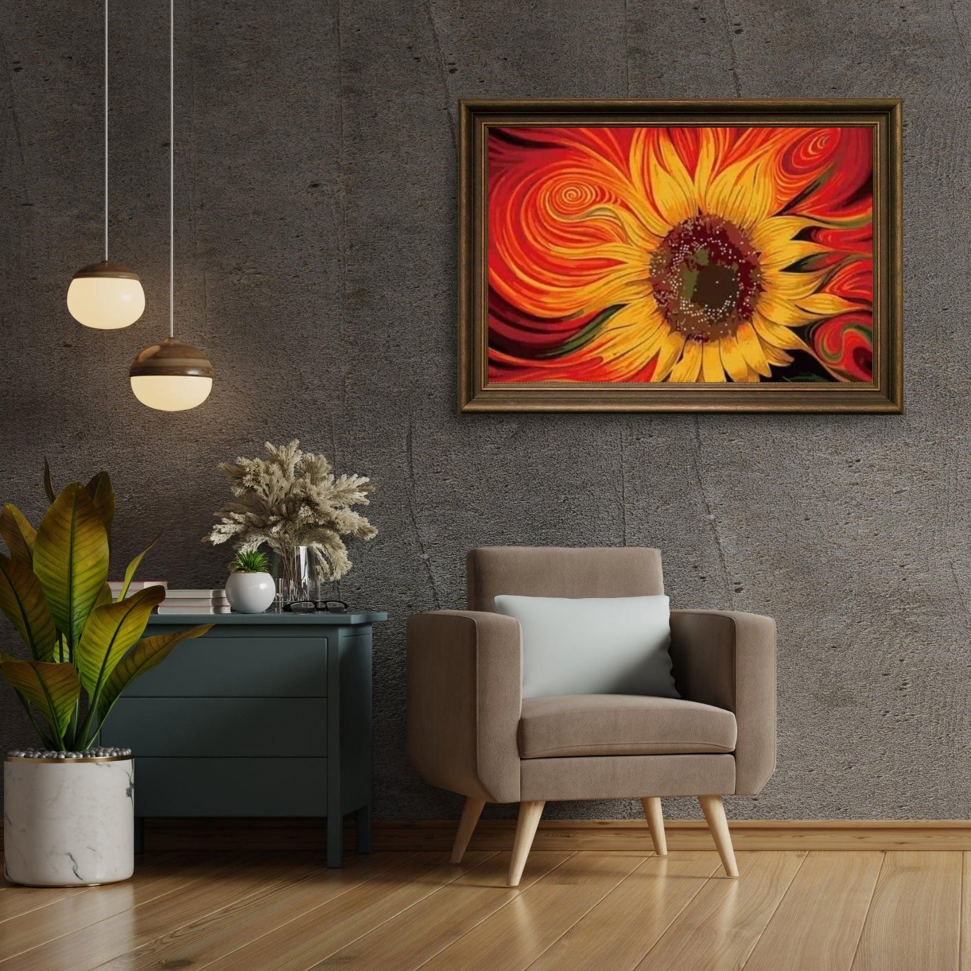 Diamantmalerei Künstlerische Sonnenblume - SEOS Shop ®