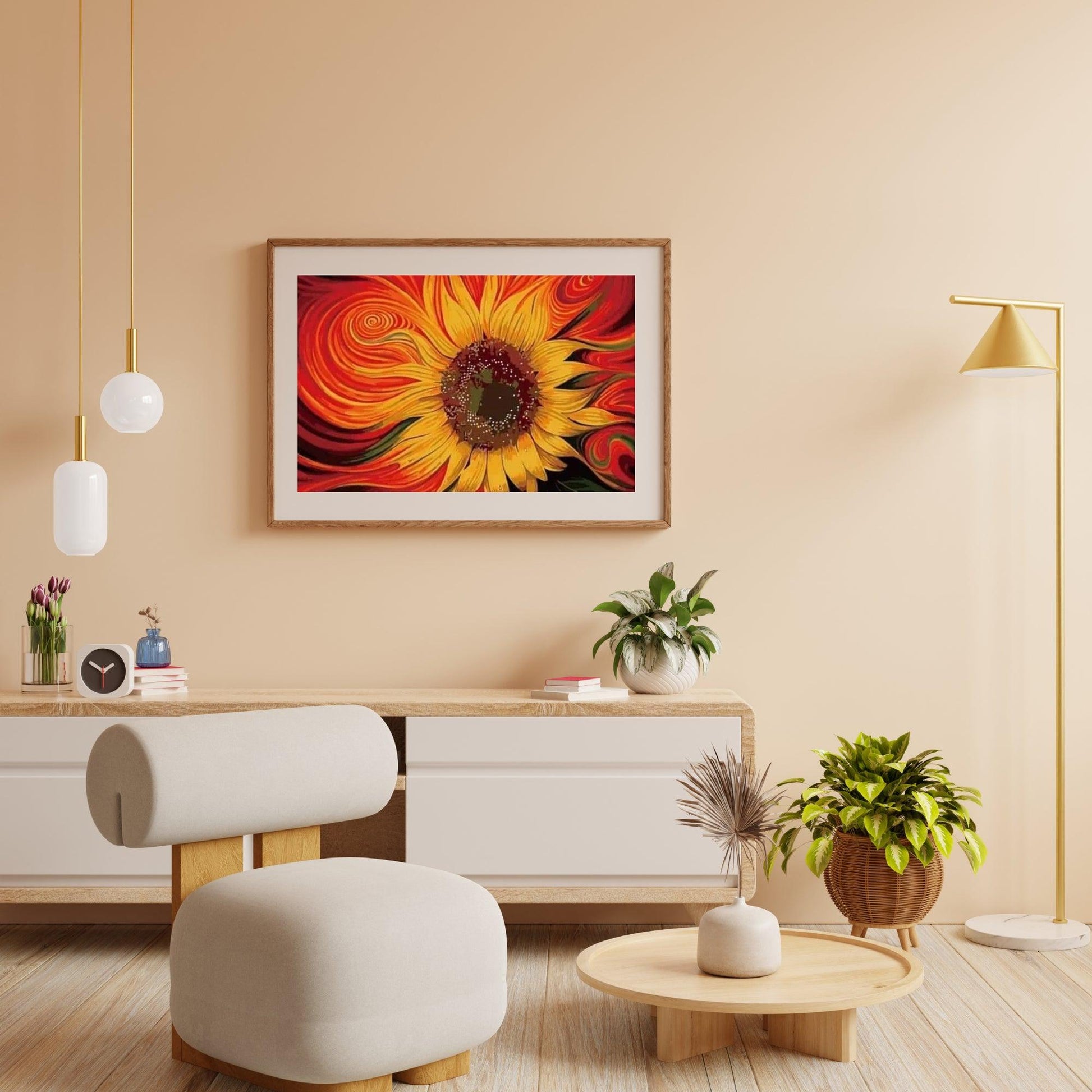 Diamantmalerei Künstlerische Sonnenblume - SEOS Shop ®