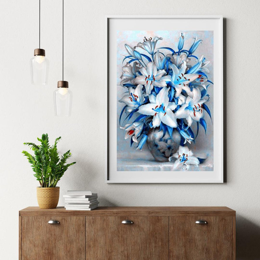 Diamantmalerei Blaue Blumen - SEOS Shop ®