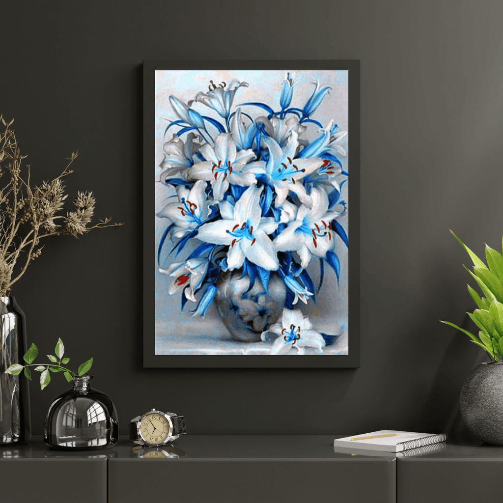 Diamantmalerei Blaue Blumen - SEOS Shop ®