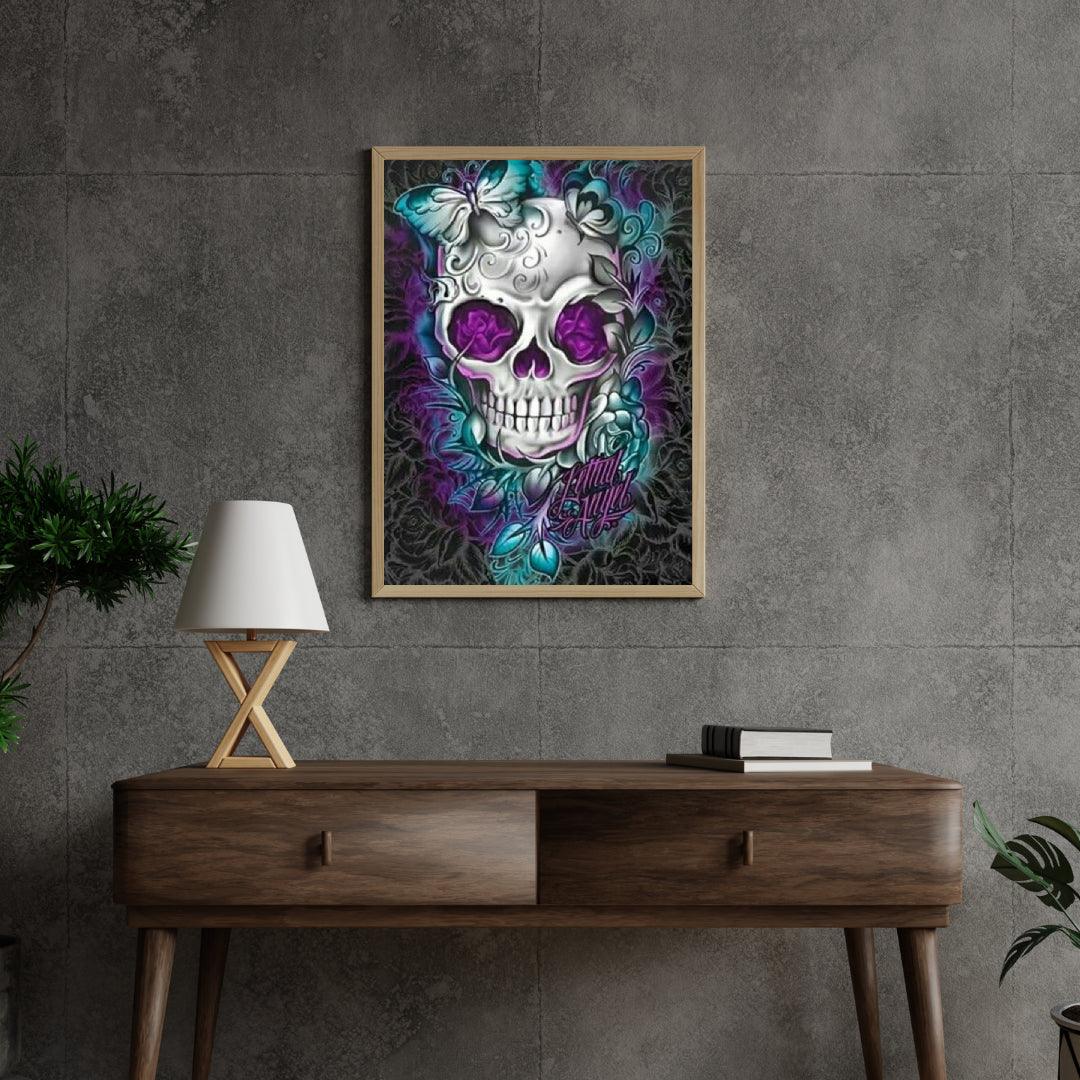 Diamantmalerei Blume Schmetterling Totenkopf - SEOS Shop ®