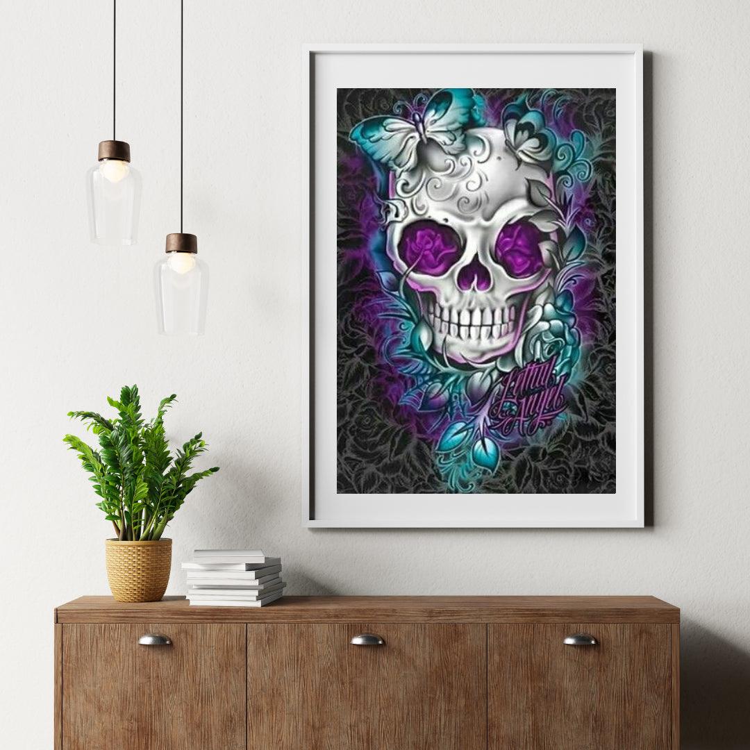 Diamantmalerei Blume Schmetterling Totenkopf - SEOS Shop ®