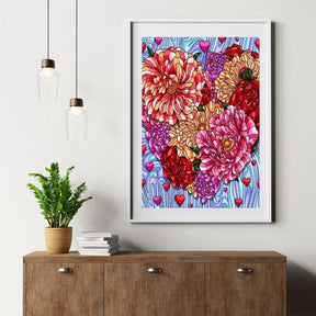 Diamantmalerei Blumen Herz - SEOS Shop ®