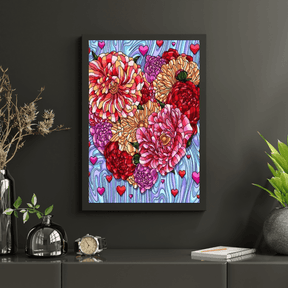 Diamantmalerei Blumen Herz - SEOS Shop ®