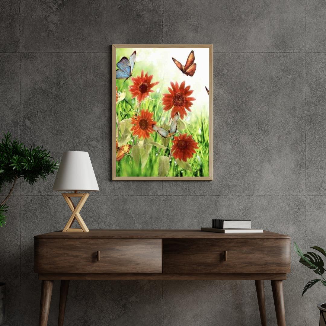 Diamantmalerei Blumen und Schmetterlinge - SEOS Shop ®