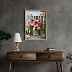 Diamantmalerei Blumen im Eimer