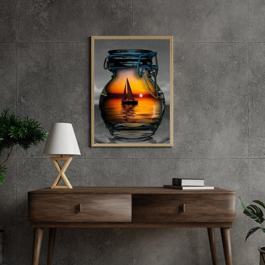 Diamantmalerei Boot in der Lampe - SEOS Shop ®