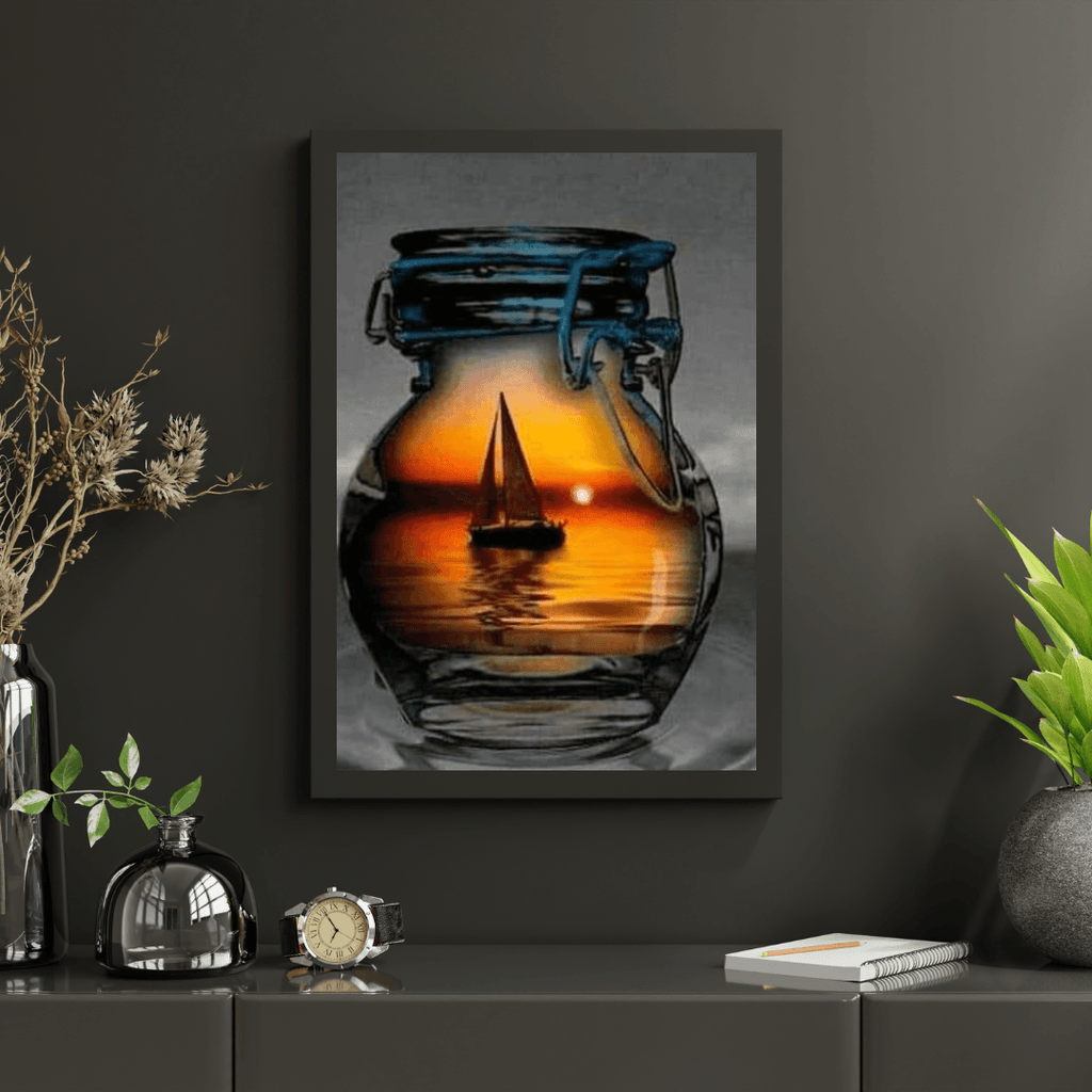 Diamantmalerei Boot in der Lampe - SEOS Shop ®