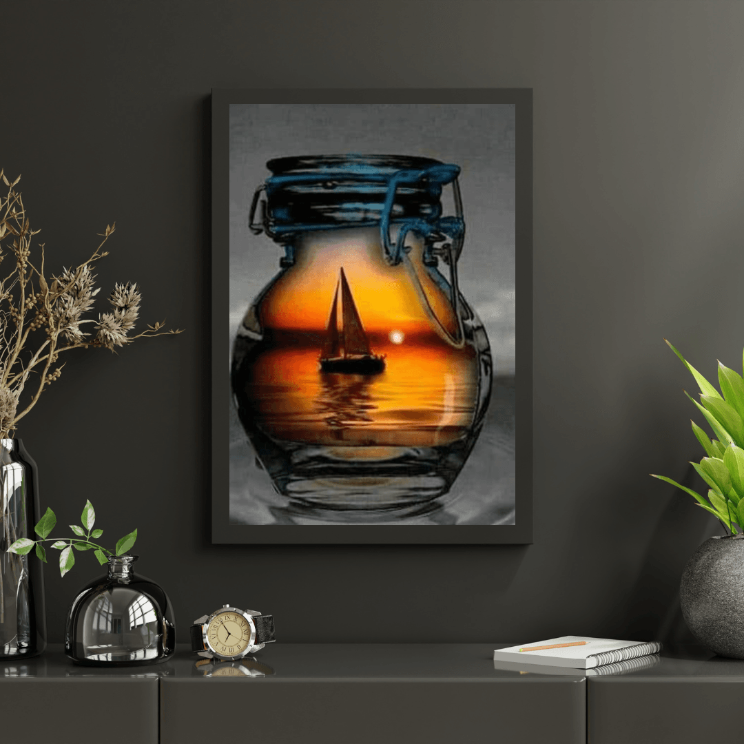 Diamantmalerei Boot in der Lampe - SEOS Shop ®