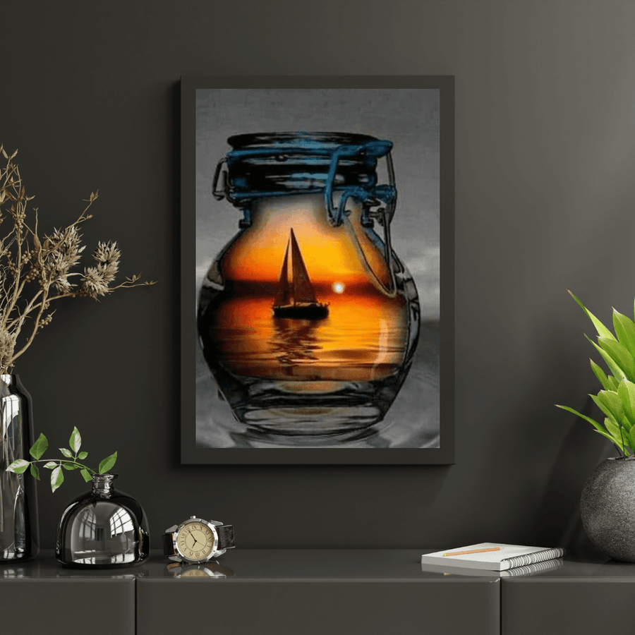 Diamantmalerei Boot in der Lampe - SEOS Shop ®