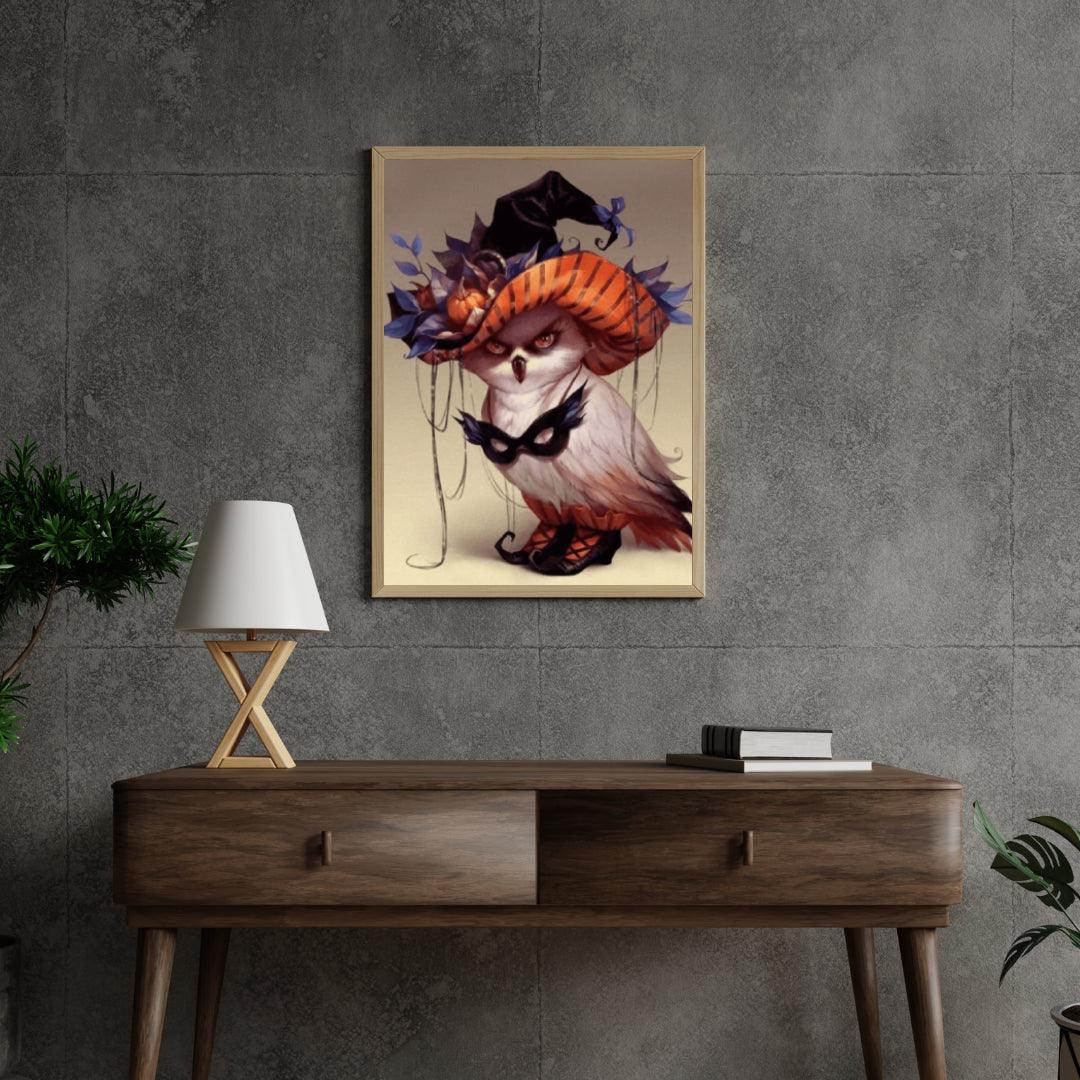 Diamantmalerei Wütende Eule mit Halloween - SEOS Shop ®
