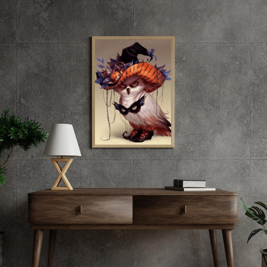 Diamantmalerei Wütende Eule mit Halloween - SEOS Shop ®