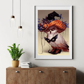 Diamantmalerei Wütende Eule mit Halloween - SEOS Shop ®