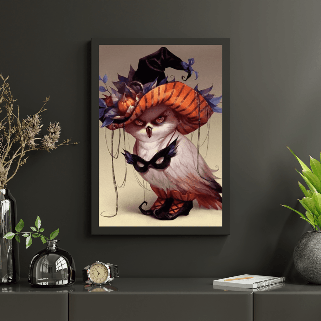 Diamantmalerei Wütende Eule mit Halloween - SEOS Shop ®