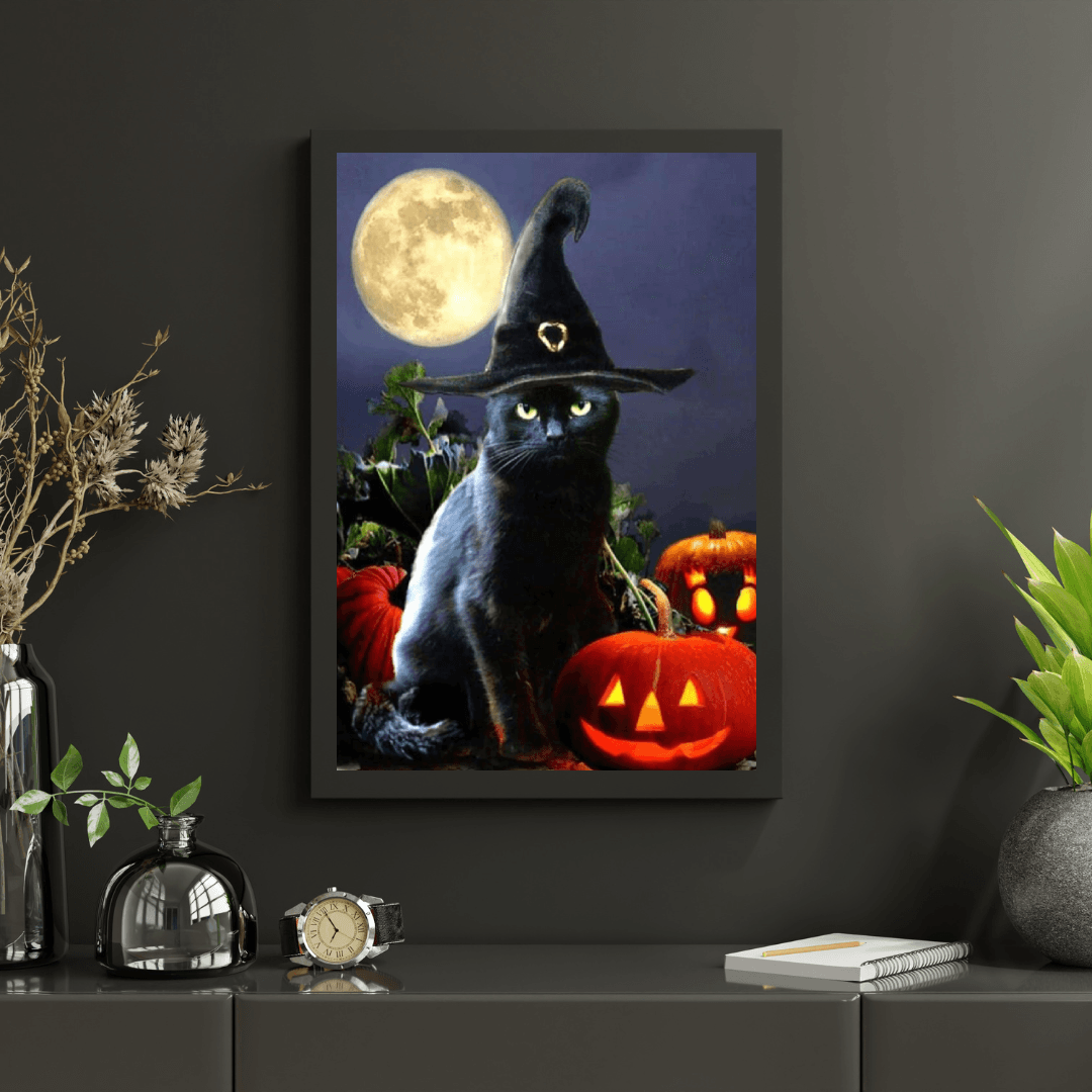 Diamantmalerei Die schwarze Katze - SEOS Shop ®