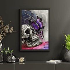Diamantmalerei Totenkopf - Schmetterling - SEOS Shop ®