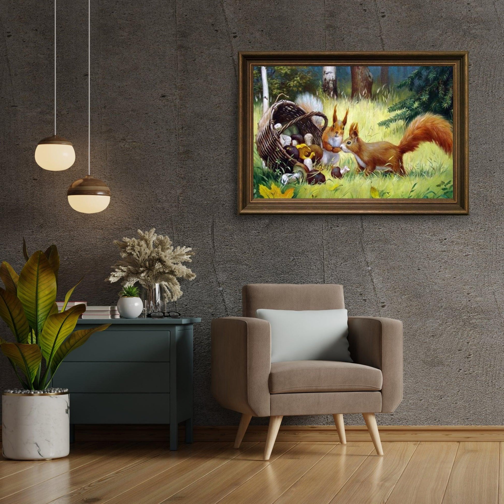 Diamond Painting Eichhörnchen mit Pilz - SEOS Shop ®