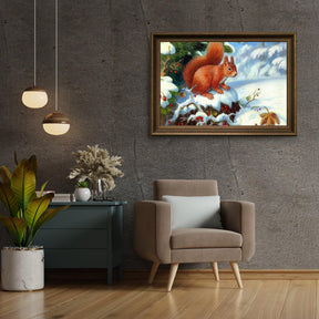 Diamond Painting Eichhörnchen mit Kirschfrucht - SEOS Shop ®