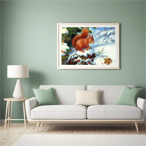 Diamond Painting Eichhörnchen mit Kirschfrucht - SEOS Shop ®