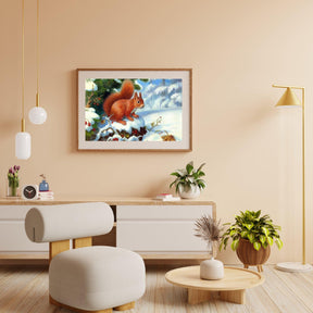 Diamond Painting Eichhörnchen mit Kirschfrucht - SEOS Shop ®