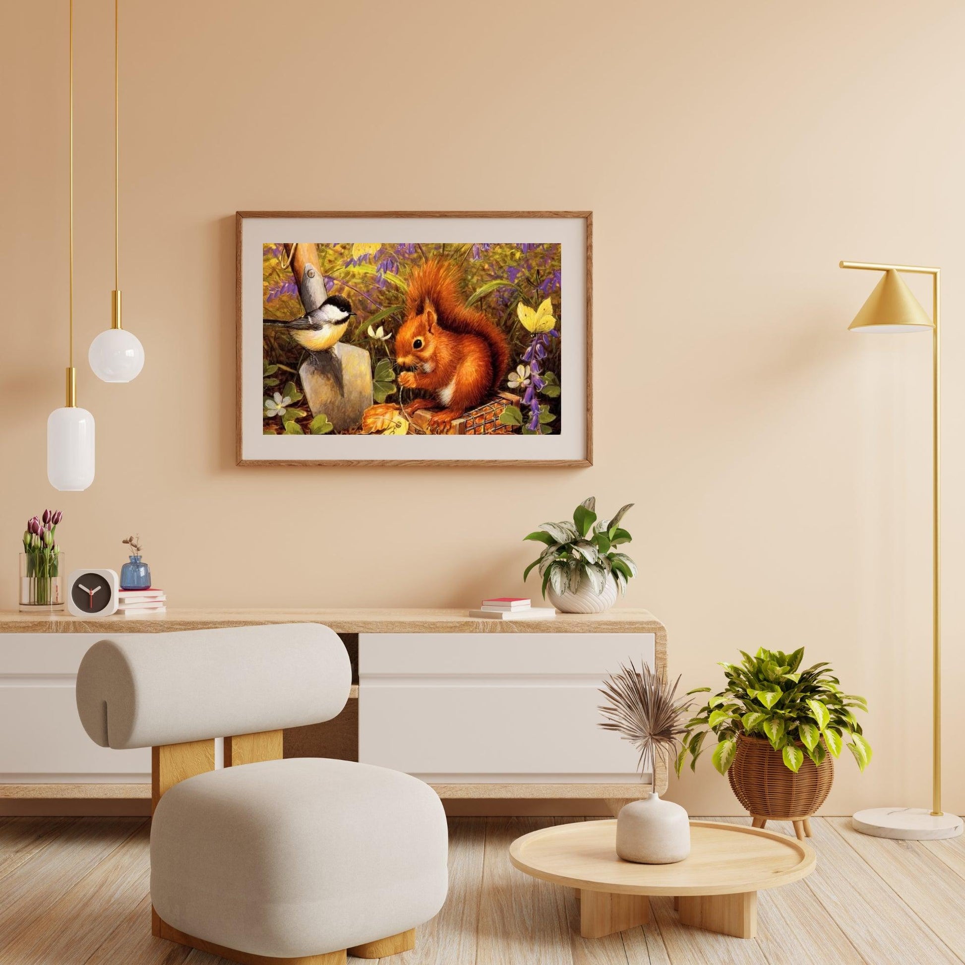 Diamond Painting Eichhörnchen mit Vogel - SEOS Shop ®