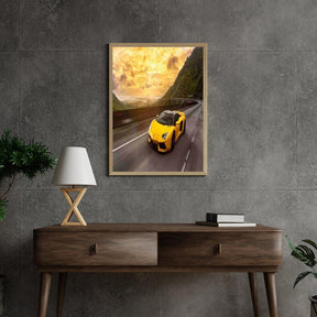 Diamond Painting Gelber Sportwagen 30x40 cm - SEOS Shop ®