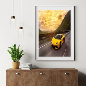 Diamond Painting Gelber Sportwagen 30x40 cm - SEOS Shop ®