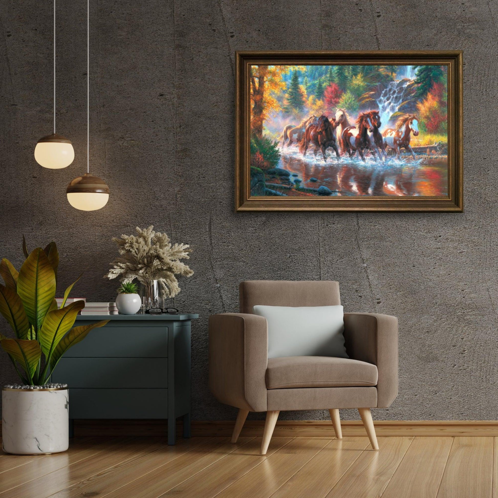 Diamond Painting Pferdegruppe im Wasser - SEOS Shop ® 