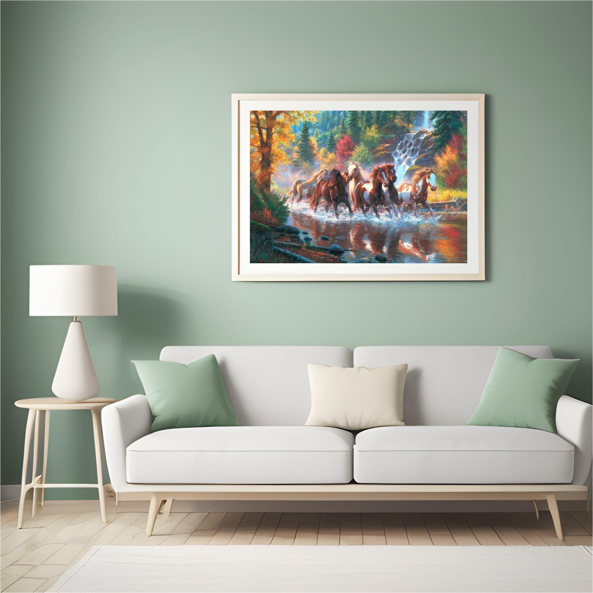 Diamond Painting Pferdegruppe im Wasser - SEOS Shop ® 