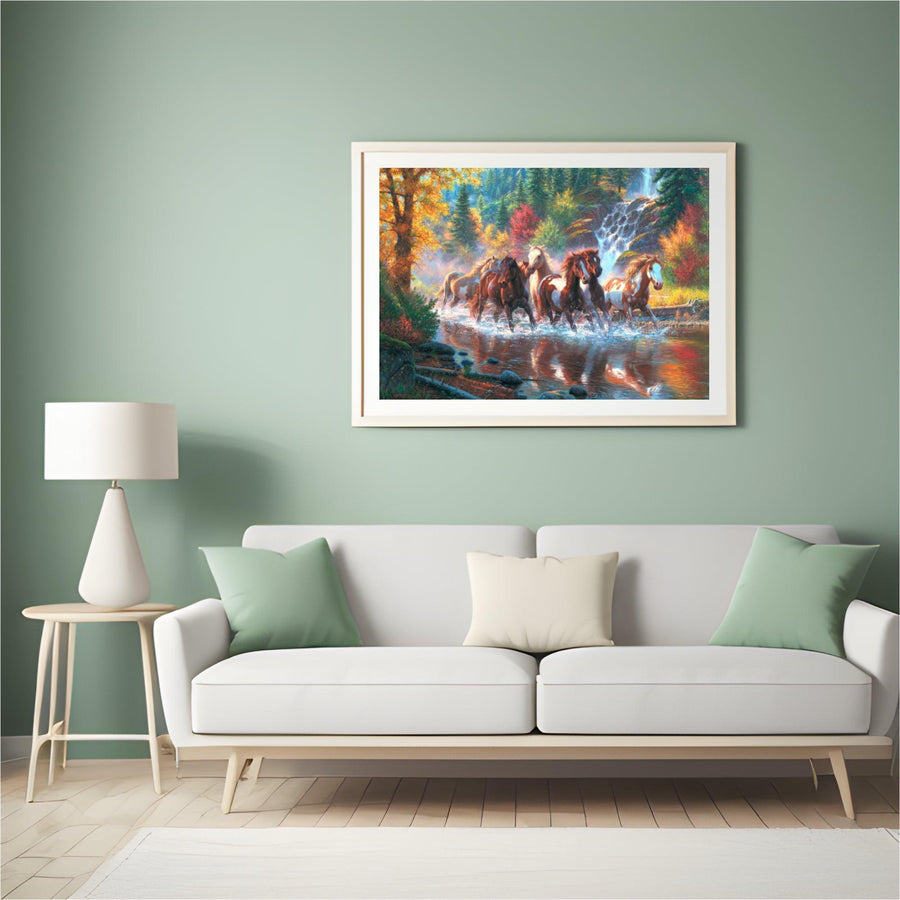 Diamond Painting Pferdegruppe im Wasser - SEOS Shop ® 