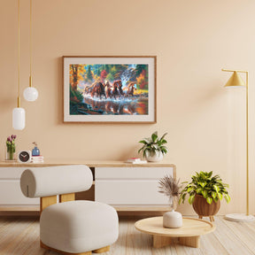 Diamond Painting Pferdegruppe im Wasser - SEOS Shop ® 