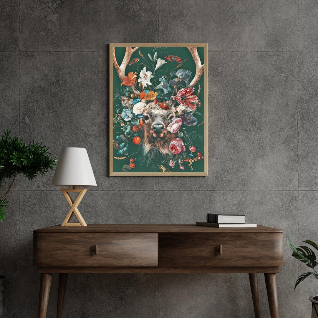 Diamond Painting Hirsch mit Blumen - SEOS Shop ®