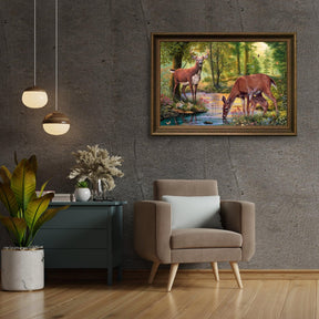 Diamond Painting Hirsch trinkt Wasser - SEOS Shop ®