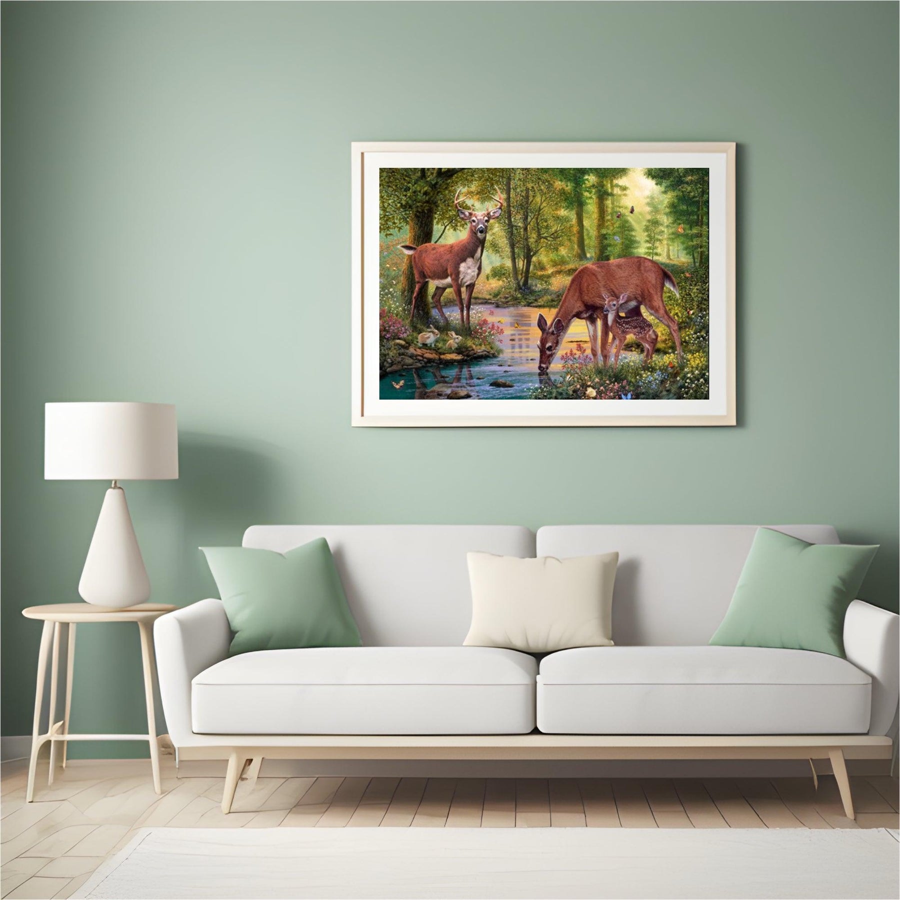 Diamond Painting Hirsch trinkt Wasser - SEOS Shop ®