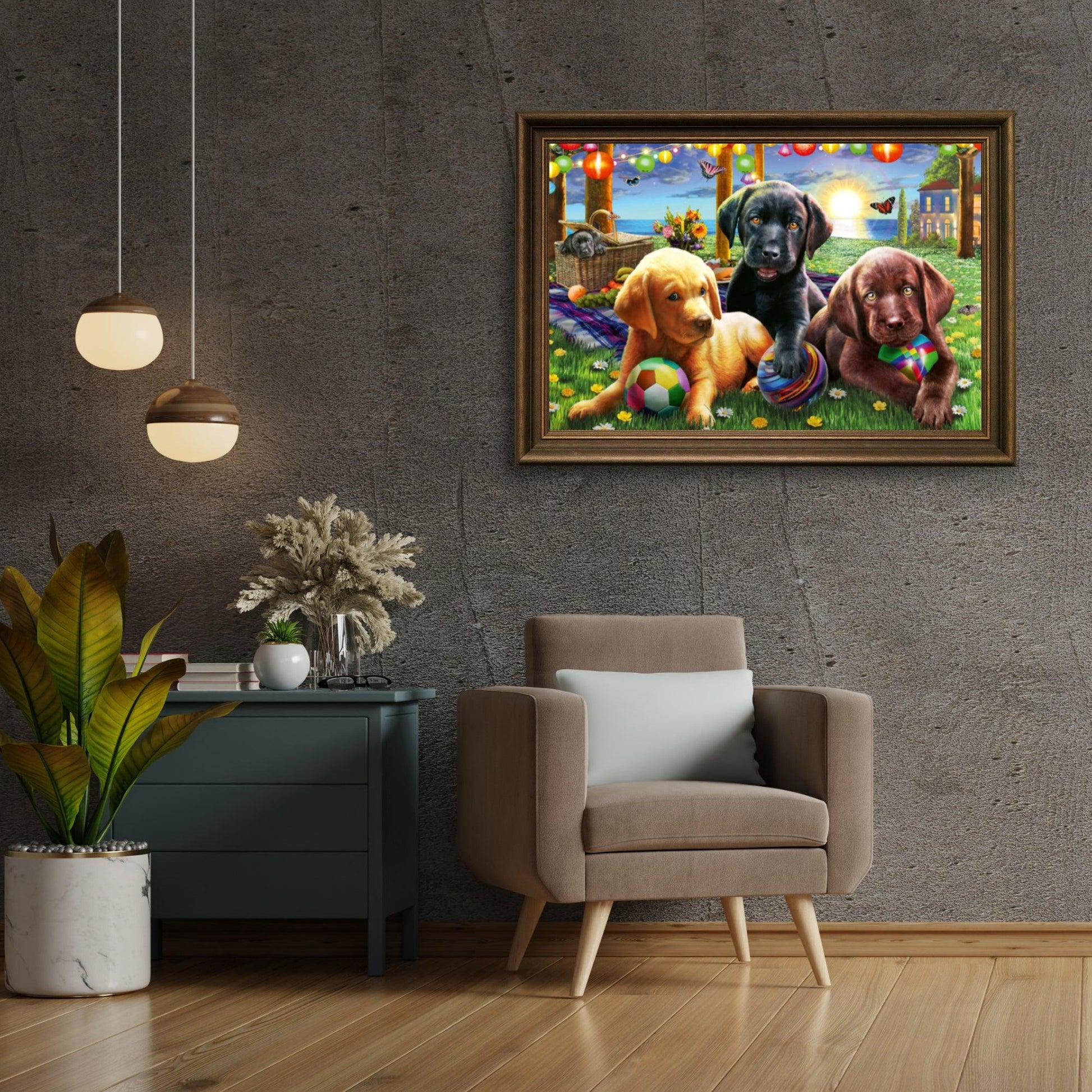 Diamond Painting Hunde spielen - SEOS Shop ®