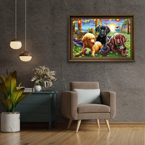 Diamond Painting Hunde spielen - SEOS Shop ®