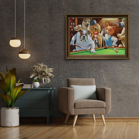 Diamond Painting Hunde spielen Billard - SEOS Shop ®